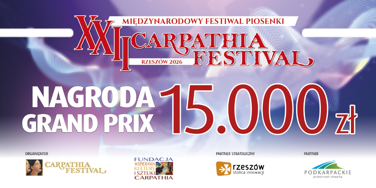 Wielkimi krokami zbliżamy się do finału XXII Międzynarodowego Festiwalu Piosenki „Carpathia Festival” – Rzeszów 2026!